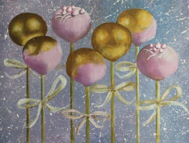 Pintura intitulada "Handmade chocolates" por Iryna Budai, Obras de arte originais, Acrílico