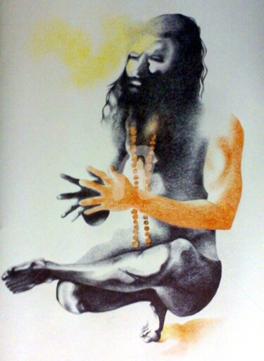 Рисунок под названием "Life 70" - Upasna Bajpai Tripathi, Подлинное произведение искусства, Чернила