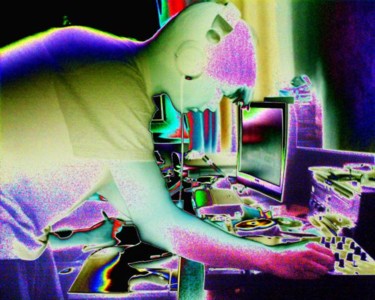 Цифровое искусство под названием "god is a DJ" - Ishvaracoti, Подлинное произведение искусства