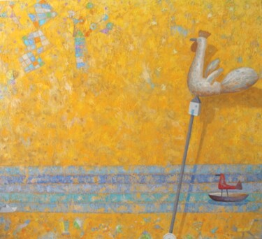 Pittura intitolato "Al margen del rio" da Urbano Astuyauri, Opera d'arte originale, Olio