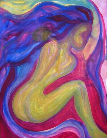 Peinture intitulée "sirène" par Uriel Vallois, Œuvre d'art originale
