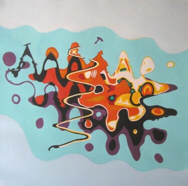 Peinture intitulée "onde" par Uriel Vallois, Œuvre d'art originale