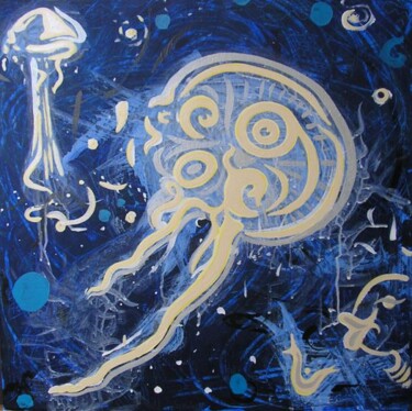 Peinture intitulée "méduse" par Uriel Vallois, Œuvre d'art originale