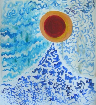 Peinture intitulée "sommet" par Uriel Vallois, Œuvre d'art originale