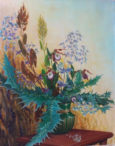 Painting titled "Цветы моей жизни" by Iurii Shmygol, Original Artwork, Oil