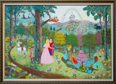 Painting titled "Волшебный мир сказок" by Alexandr Urnev, Original Artwork, Oil