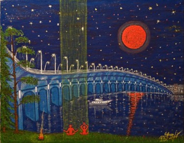 Malerei mit dem Titel "Медитация.Транс." von Alexandr Urnev, Original-Kunstwerk, Öl