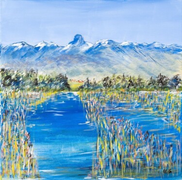 Painting titled "Amsoldingersee" by Urs Schilt, Original Artwork, Acrylic