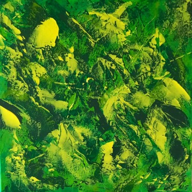 Malerei mit dem Titel "Sinfonie in Grün" von Urs Schilt, Original-Kunstwerk, Acryl