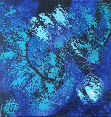 Painting titled "snake" by Urs Schilt, Original Artwork, Acrylic