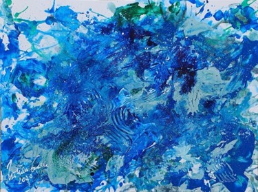 Malerei mit dem Titel "Blueberry Hill" von Ursula Gnech, Original-Kunstwerk, Acryl