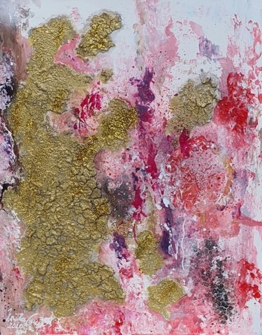 Pittura intitolato "La vie en rose avec…" da Ursula Gnech, Opera d'arte originale, Acrilico
