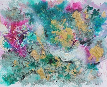 Malerei mit dem Titel "The garden of love" von Ursula Gnech, Original-Kunstwerk, Acryl
