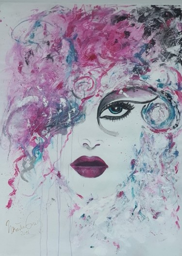 Malerei mit dem Titel "Pretty Woman - ARTB…" von Ursula Gnech, Original-Kunstwerk, Acryl
