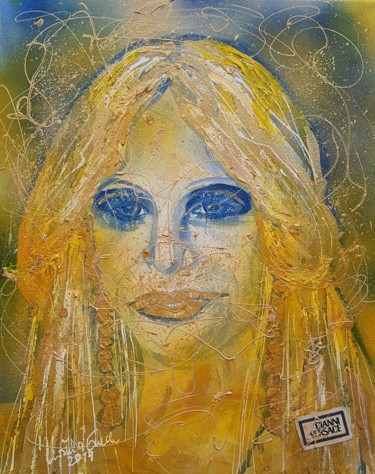 Painting titled "Donatella Versace" by Ursula Gnech, Original Artwork, Acrylic