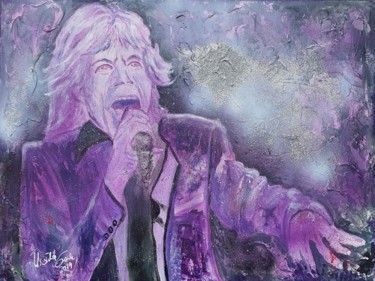 Painting titled "Mick Jagger: It's a…" by Ursula Gnech, Original Artwork, Acrylic