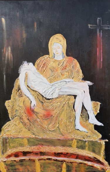 Pittura intitolato "Pietá in memory to…" da Ursula Gnech, Opera d'arte originale, Acrilico