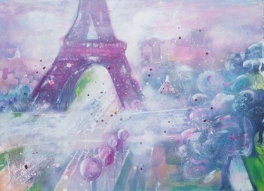 Painting titled "Love is in the air…" by Ursula Gnech, Original Artwork, Watercolor