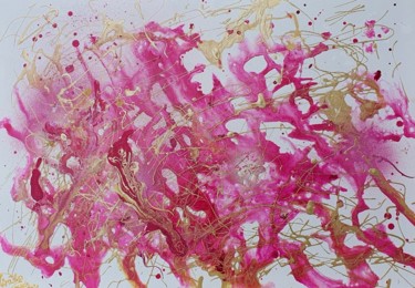 Malerei mit dem Titel "La vie en rose aprè…" von Ursula Gnech, Original-Kunstwerk, Acryl