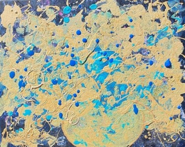 Картина под названием "Chinese Golden flow…" - Ursula Gnech, Подлинное произведение искусства, Акрил