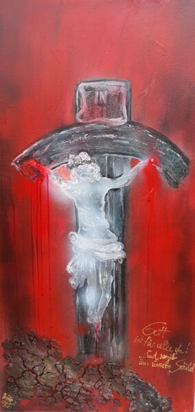 Schilderij getiteld "... and forgive us…" door Ursula Gnech, Origineel Kunstwerk, Acryl