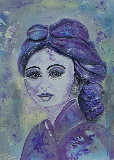 Painting titled "Little China girl" by Ursula Gnech, Original Artwork, Acrylic