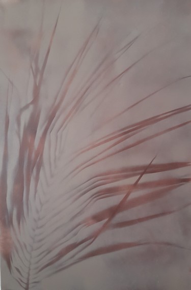 Painting titled "Palm Leaf" by Ursula Knorr, Original Artwork, Spray paint