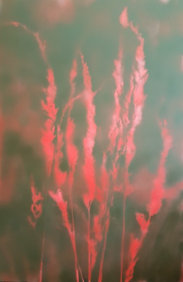 Painting titled "Grass" by Ursula Knorr, Original Artwork, Spray paint