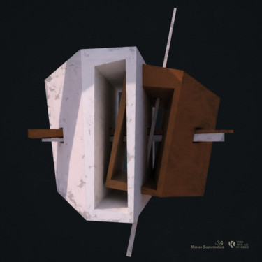 Monas Suprematica XXXIV Digitale Künste mit dem Titel "Monas Suprematica X…" von Borys Yushmanov, Original-Kunstwerk, 3D Modellierung