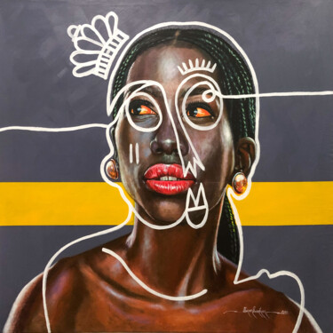 Painting titled "Jaundice gaze" by Usman Semiu Alvin, Original Artwork, Acrylic