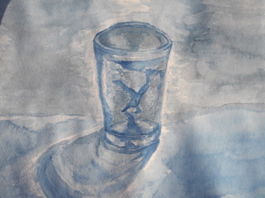 Pintura intitulada "Glass Beaker" por Yashar Usmanov, Obras de arte originais