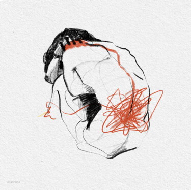 Arts numériques intitulée "Sadness" par Marie Utrachena, Œuvre d'art originale, Travail numérique 2D
