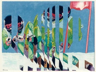 Peinture intitulée "l'instant décomposé" par Utrera, Œuvre d'art originale, Huile