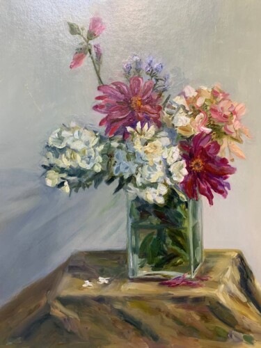 Картина под названием "Букет/Flowers" - Evgenia Uvarova (Smirnova), Подлинное произведение искусства, Масло