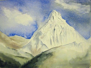Peinture intitulée "Souvenirs du Népal" par Les Aquarelles D’Uve, Œuvre d'art originale