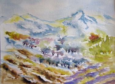 Painting titled "En Provence" by Les Aquarelles D’Uve, Original Artwork