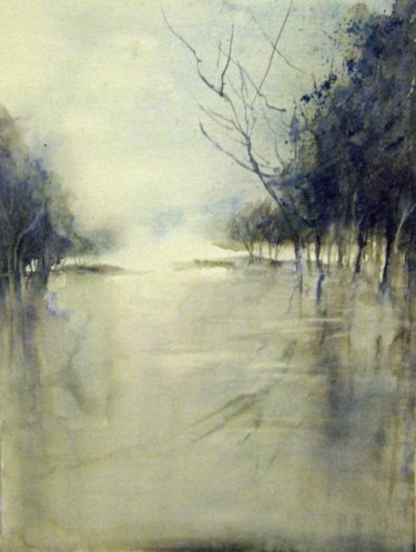 Painting titled "HIVERNAL" by Les Aquarelles D’Uve, Original Artwork