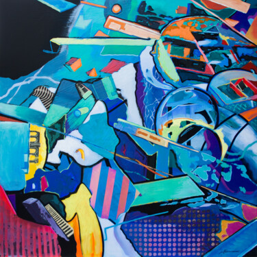 Pintura titulada "Vibration | Express…" por Uwe Fehrmann, Obra de arte original, Acrílico Montado en Bastidor de camilla de…