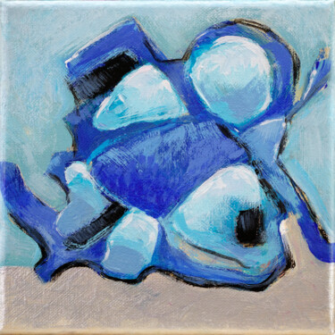 Pintura titulada "Blaue Frucht | Orig…" por Uwe Fehrmann, Obra de arte original, Acrílico Montado en Bastidor de camilla de…