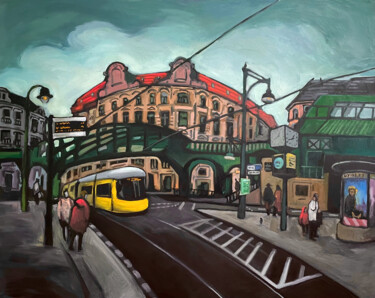 Pittura intitolato "U Bahnhof Eberswald…" da Uy Nguyen, Opera d'arte originale, Olio