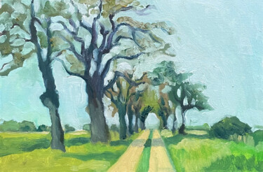 Pintura intitulada "Country Road" por Uy Nguyen, Obras de arte originais, Óleo