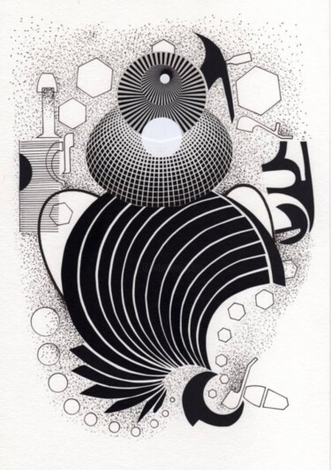 Drawing titled "ART 442 K" by Üzeyir Lokman Çayci, Original Artwork