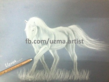 Картина под названием "Horse Painting" - Uzma Nasir, Подлинное произведение искусства, Акрил