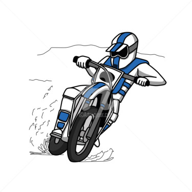 Digital Arts titled "Motocross" by V Karaba, Original Artwork, 2D Digital Work