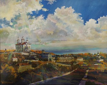 Painting titled "Смоленск. Smolensk" by Vladimir Kuriakov (Vladimir Kuryakov), Original Artwork, Oil