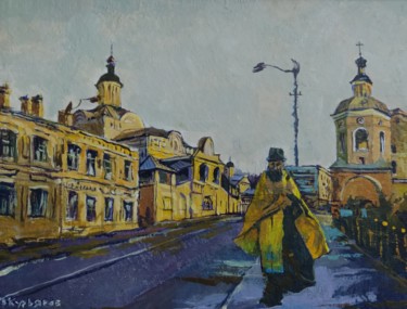 Картина под названием "Троицкий монастырь" - Владимир Курьяков (Vladimir Kuryakov), Подлинное произведение искусства, Масло…