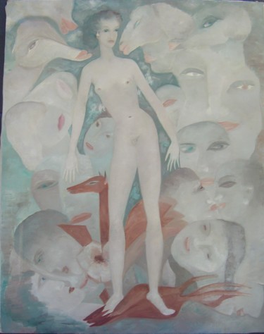 Peinture intitulée ""Aurore" (par Firmi…" par Laurent V, Œuvre d'art originale, Huile