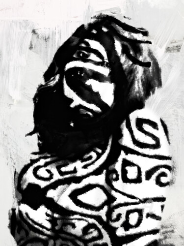 Digitale Kunst mit dem Titel "Viet til Gud" von V'Nian Purks, Original-Kunstwerk, Digitale Malerei
