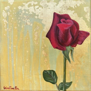 Painting titled "Life of a Rose #1" by Valentina Pia, Original Artwork, Acrylic