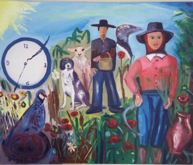 Símbolos do Alentejo Peinture intitulée "Símbolos do Alentejo" par Vitor Pisco, Œuvre d'art originale, Huile